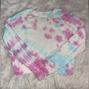Blue and Pink Tie Dye Crewneck